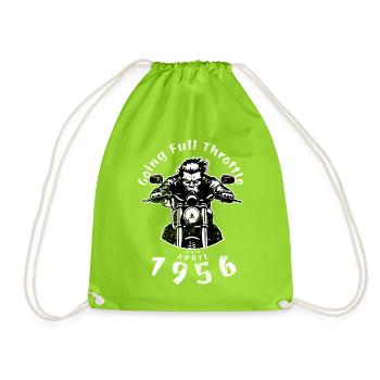 70. Geburtstag à fond depuis 04/1956 - Sac de sport léger - vert néon - Devant