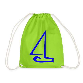 Sail - Drawstring Bag - neon green - Front