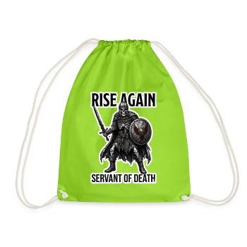 Ressuscite, Serviteur de la Mort, Art du Chevalier Mort-Vivant - Sac de sport léger - vert néon - Devant