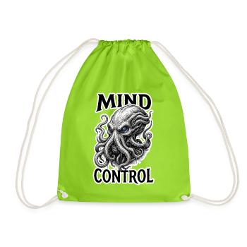 Mind Control - Dark Fantasy Brain Monster RPG - Drawstring Bag - neon green - Front