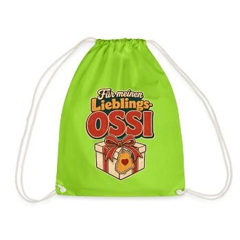 Lieblings Ossi, Fuer meinen Ossi Geschenk, DDR Hum - Drawstring Bag - neon green - Front