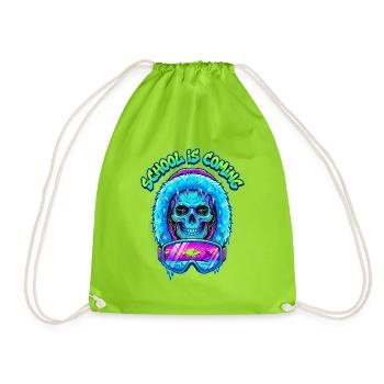 L’école arrive Parka d’hiver Cyber Skull - Sac de sport léger - vert néon - Devant