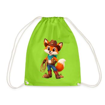 Fuchs Cowboy Lasso - Turnbeutel - Neongrün - Vorne