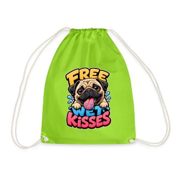 Mops - Turnbeutel - Neongrün - Vorne