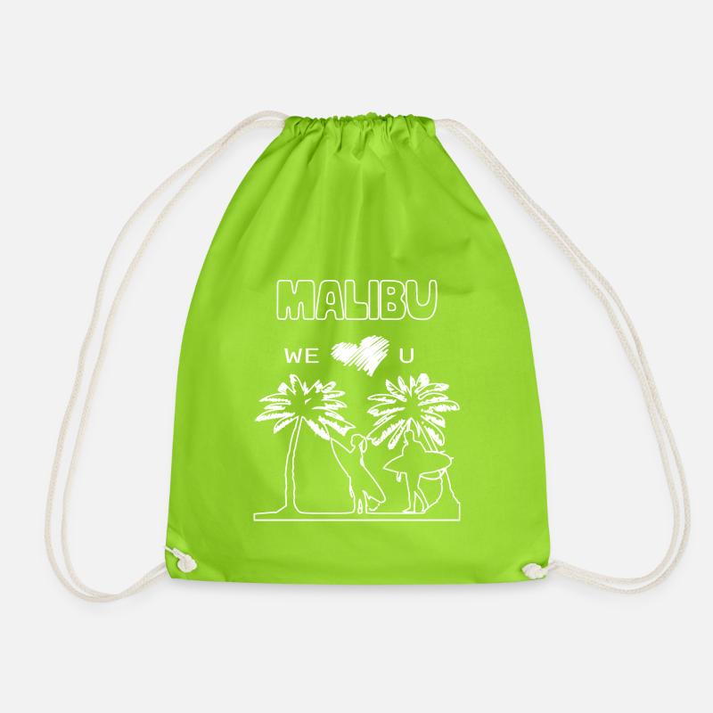 Malibu - Drawstring Bag - neon green