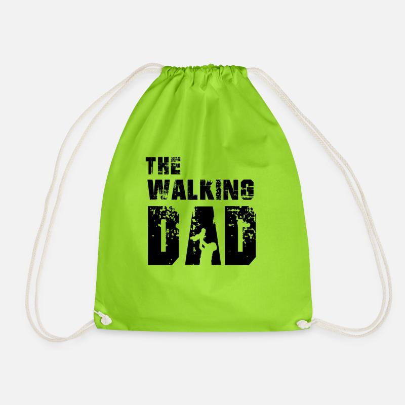 The Walking Dad - Drawstring Bag - neon green
