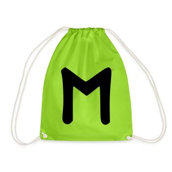 Celtic symbols - rune EHWASZ 1 - Drawstring Bag - neon green - Front