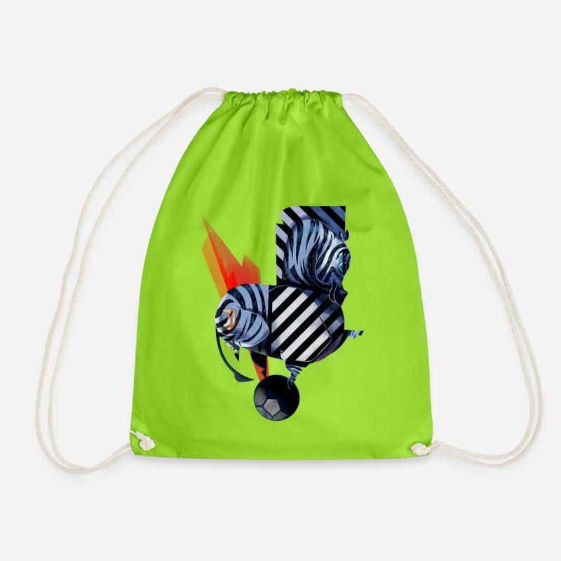 Zebra - Turnbeutel - Neongrün