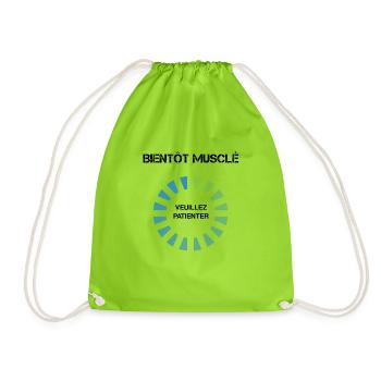 Bientôt musclé veuillez patienter - Sac de sport léger - vert néon - Devant