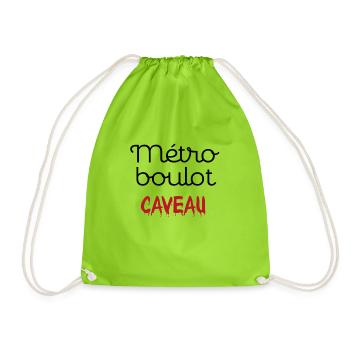 Métro boulot caveau - Sac de sport léger - vert néon - Devant