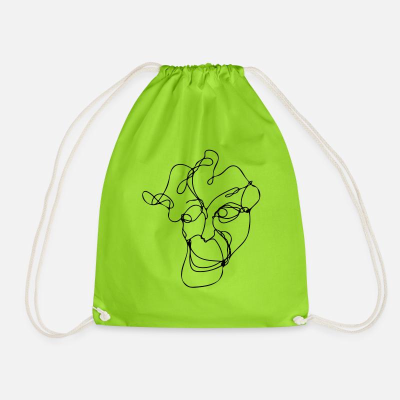 Hipster - Turnbeutel - Neongrün