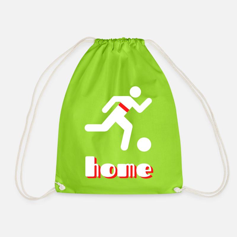 Stuttgart home mit roten Brustring - Turnbeutel - Neongrün