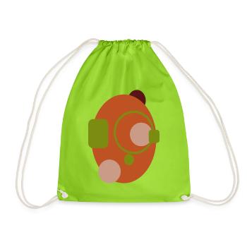 Retro Vintage Style for 70s 80s Lovers Orange - Drawstring Bag - neon green - Front