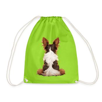 Papillon - Drawstring Bag - neon green - Front