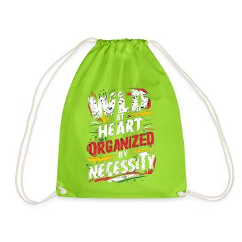 Organisation et émotions dans le style graffiti - Sac de sport léger - vert néon - Devant