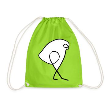 Sparrow - Drawstring Bag - neon green - Front