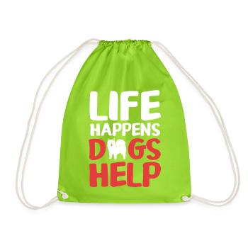 Therapy Therapist Dog Therapy Dog Dog Trainer - Drawstring Bag - neon green - Front
