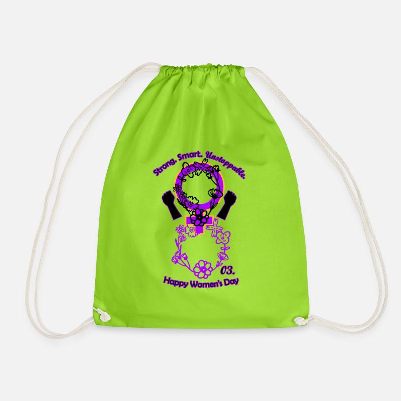 International Women's Day Design - Turnbeutel - Neongrün