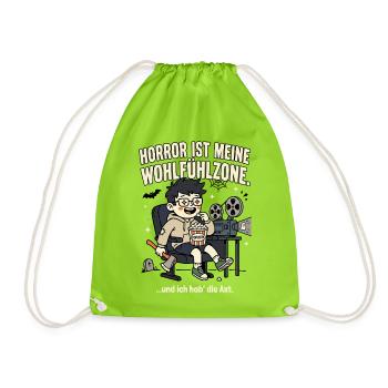 Horror ist meine Wohlfühlzone - Turnbeutel - Neongrün - Vorne