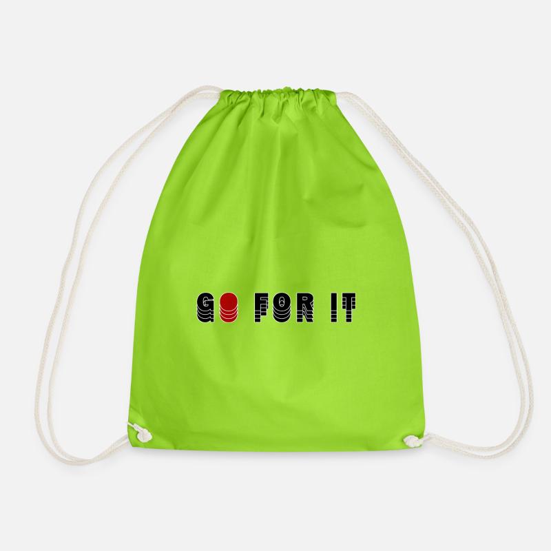 GO FOR IT - Drawstring Bag - neon green