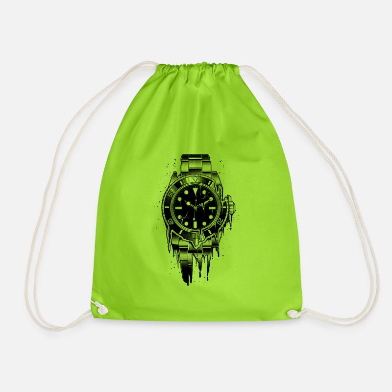 Submariner Uhr - Turnbeutel - Neongrün