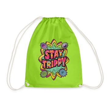 Stay Trippy - Turnbeutel - Neongrün - Vorne