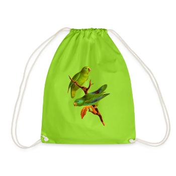 parrot - Drawstring Bag - neon green - Front