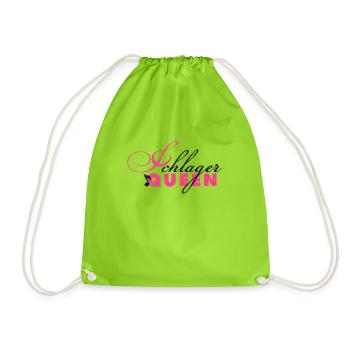 DEUTSCHE SCHLAGERSÄNGER SCHLAGERSTARS T-SHIRT - Turnbeutel - Neongrün - Vorne