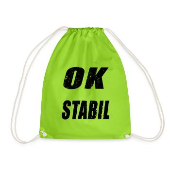 Stable - Drawstring Bag - neon green - Front