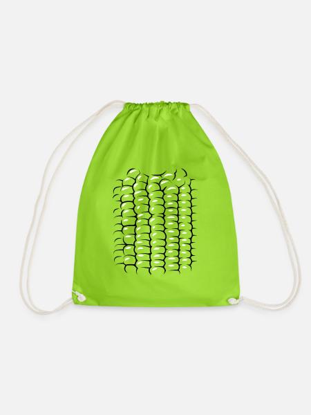 Corn Maiskolben Mais Fasching Karneval kostüm - Turnbeutel - Neongrün