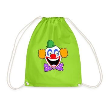 COSTUME FASCHING CARNIVAL KONFETTI FUNNY CLOWN - Sac de sport léger - vert néon - Devant