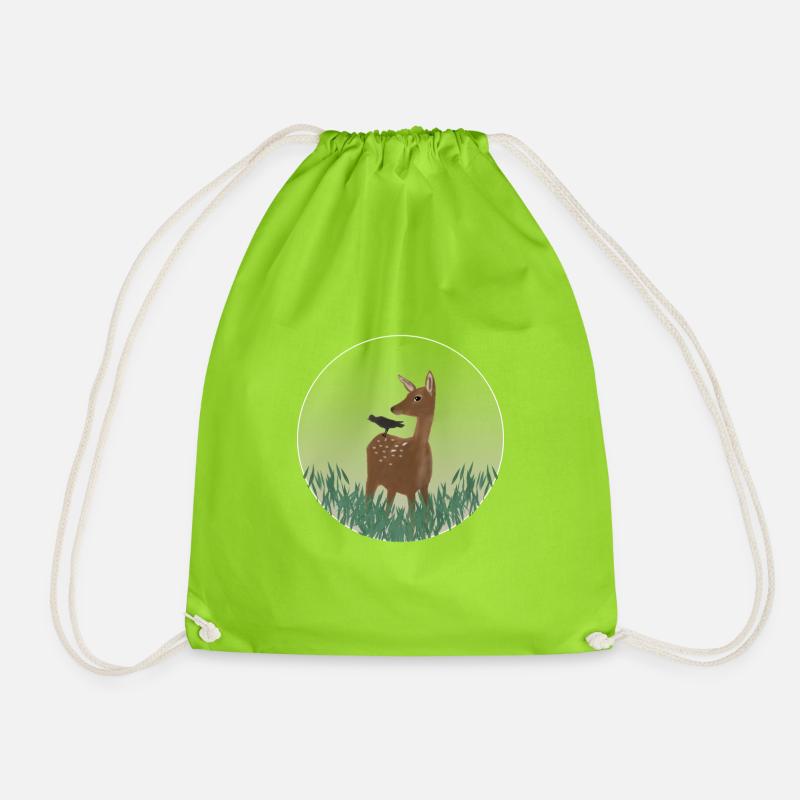 the DOE - Drawstring Bag - neon green