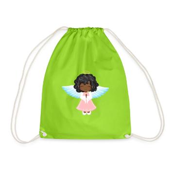 Christkind Afrodeutsch Afroamerikanisch Schwarz - Turnbeutel - Neongrün - Vorne