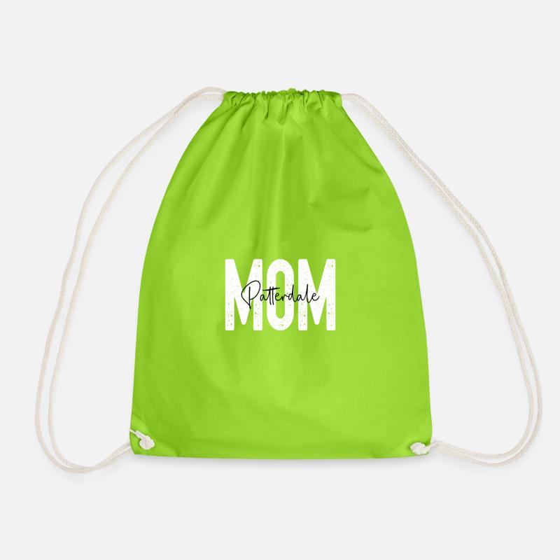 Patterdale mom - Drawstring Bag - neon green