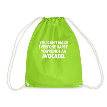 Avocado Lover Keto Paleo - Drawstring Bag - neon green - Front