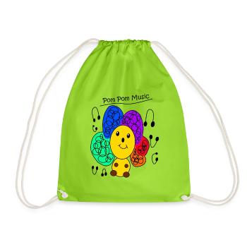 PomPom - Turnbeutel - Neongrün - Vorne