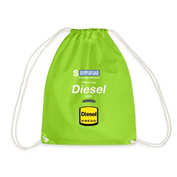 Ceci est ma chemise Diesel - Halloween Funny Diesel - Sac de sport léger - vert néon - Devant