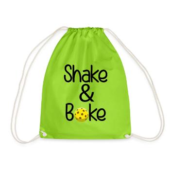 Shake And Bake Pickleball - Drawstring Bag - neon green - Front