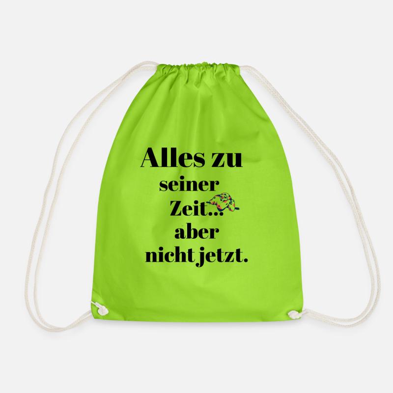 Chaque chose en son temps - Sac de sport léger - vert néon