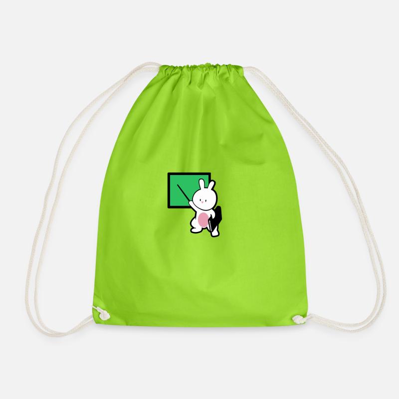 Teacher Rabbit - Turnbeutel - Neongrün