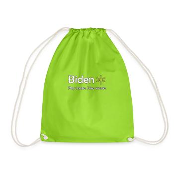 Biden Wirtschaftskritik T-Shirt - Turnbeutel - Neongrün - Vorne