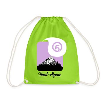 Haut-Alpine 05 Departement der Hautes-Alpes - Turnbeutel - Neongrün - Vorne