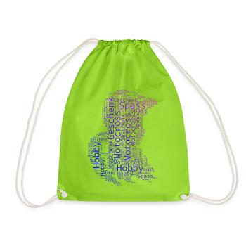 Motocross perfect for every motocross - Drawstring Bag - neon green - Front
