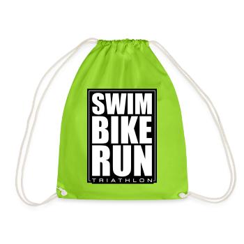 Triathlon Natation Cyclisme Course à pied - Sac de sport léger - vert néon - Devant
