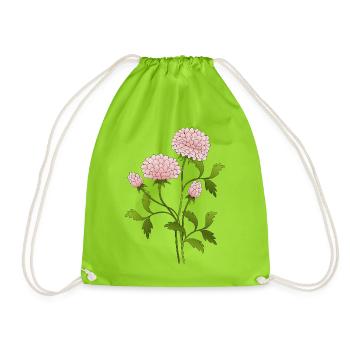 Fleur - Sac de sport léger - vert néon - Devant