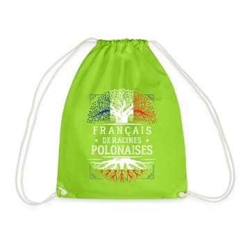 Francais De Racines Polonaises T-Shirt Cadeau H... - Sac de sport léger - vert néon - Devant
