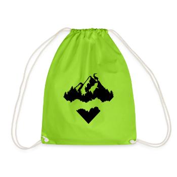 Mountains, Forest and Ibex Triangle - Sac de sport léger - vert néon - Devant
