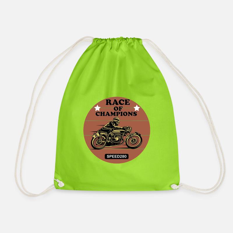 Race of Champions - Drawstring Bag - neon green