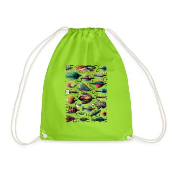 Pêche à la mouche mouches pêcheur Art - Sac de sport léger - vert néon - Devant