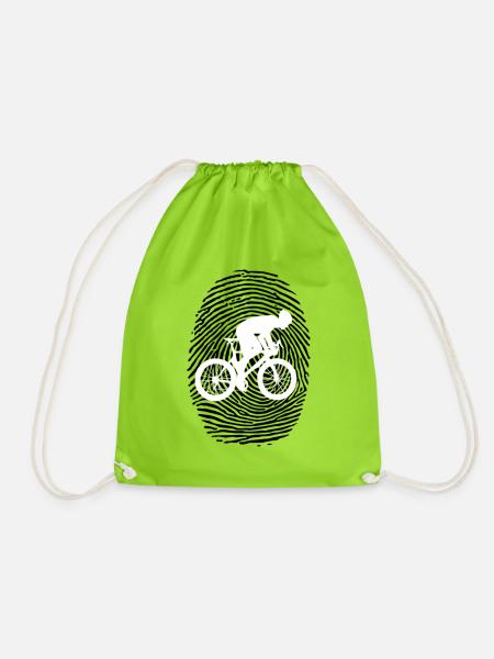 Radfahrer - Turnbeutel - Neongrün